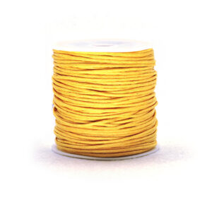 Cordoncino in cotone cerato (25 mt) 1 mm - Giallo