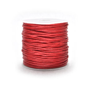 Cordoncino in cotone cerato (25 mt) 1 mm - Rosso