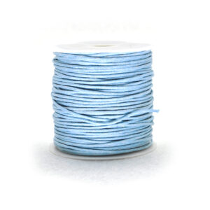 Cordoncino in cotone cerato (25 mt) 1 mm - Azzurro