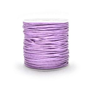 Cordoncino in cotone cerato (25 mt) 1 mm - Lilla