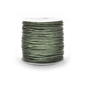 Cordoncino in cotone cerato (25 mt) 1 mm - Verde oliva