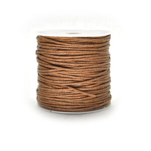 Cordoncino in cotone cerato (25 mt) 1 mm - Tabacco