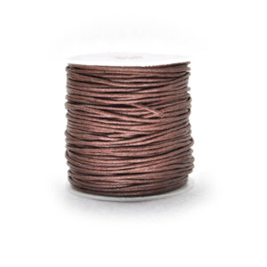 Cordoncino in cotone cerato (25 mt) 1 mm - Marrone