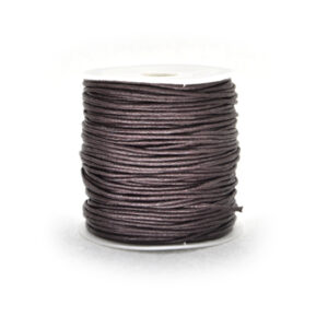 Cordoncino in cotone cerato (25 mt) 1 mm - Marrone scuro
