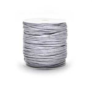 Cordoncino in cotone cerato (25 mt) 1 mm - Grigio chiaro