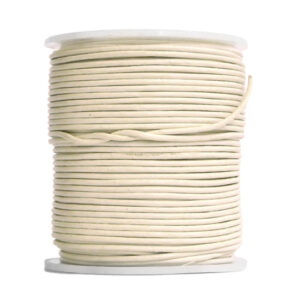 Cordino in cuoio (5 mt) 1,5 mm - Bianco