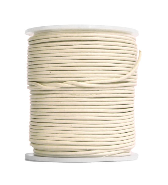 Cordino in cuoio (5 mt) 1,5 mm - Bianco