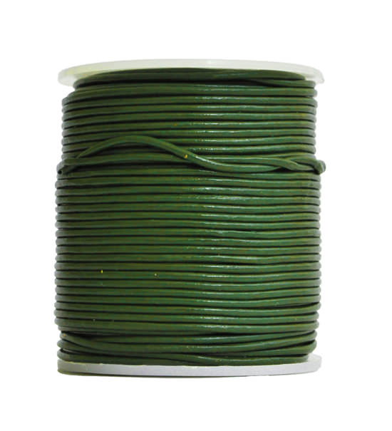 Cordino in cuoio (5 mt) 1,5 mm - Verde prato