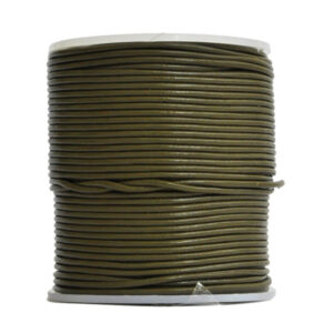 Cordino in cuoio (5 mt) 1,5 mm - Verde militare