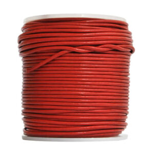 Cordino in cuoio (5 mt) 1,5 mm - Rosso