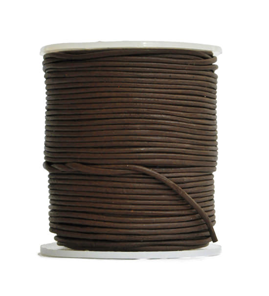 Cordino in cuoio (5 mt) 1,5 mm - Marrone scuro opaco