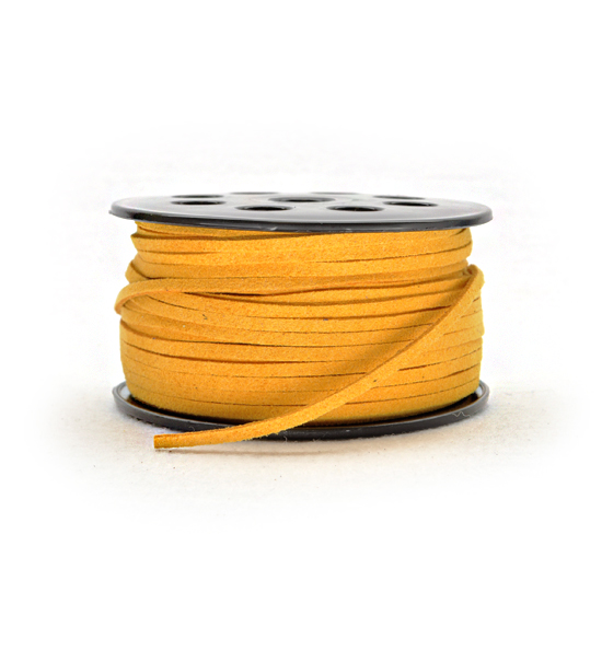 Cordino in scamosciato sintetico (5 metri) 3 mm - Arancio