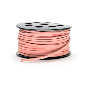 Cordino in scamosciato sintetico (5 metri) 3 mm - Rosa antico