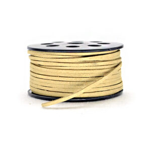 Cordino in scamosciato sintetico (5 metri) 3 mm - Ecrù