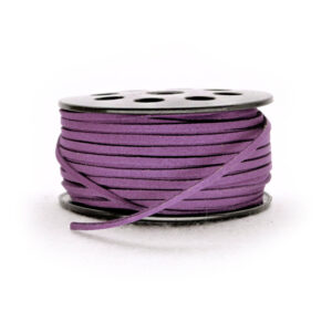 Cordino in scamosciato sintetico (5 metri) 3 mm - Viola