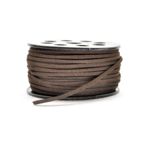 Cordino in scamosciato sintetico (5 metri) 3 mm - Marrone