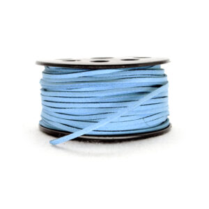 Cordino in scamosciato sintetico (5 metri) 3 mm - Azzurro