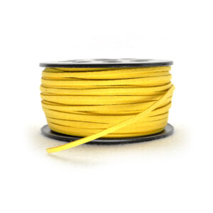 Cordino in scamosciato sinteticoa (5 metri) 3 mm - Giallo