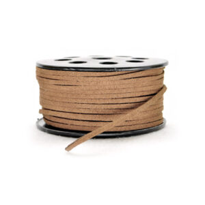 Cordino in scamosciato sintetico (5 metri) 3 mm - Marrone chiaro