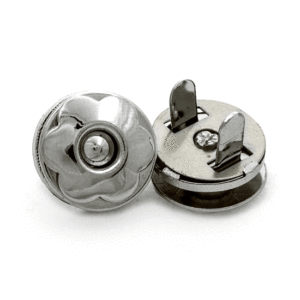 1 pz. Bottone magnetico decorativo "Fiore" 18 mm - Acciaio