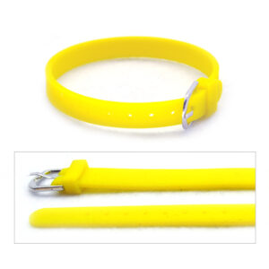 Braccialetto in silicone (1 pz) 8 mm largh. - Giallo