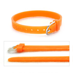 Braccialetto in silicone (1 pz) 1 cm largh. - Arancio