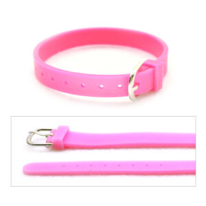 Braccialetto in silicone (1 pz) 1 cm largh. - Rosa