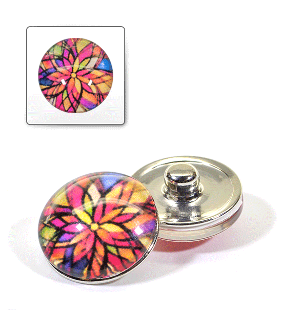 1 pz. Bottone decorativo "Funny" 20 mm - Mixcolor