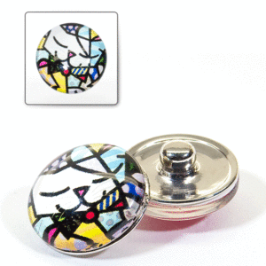 1 pz. Bottone decorativo "Funny" 20 mm - Mixcolor