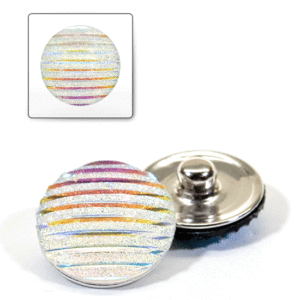 1 pz. Bottone decorativo "Funny" 20 mm - Argento A.B.