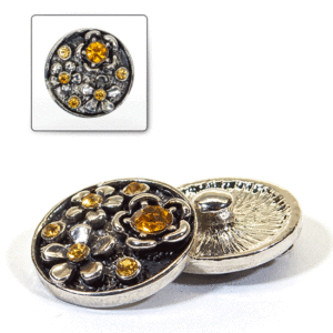 1 pz. Bottone decorativo "Funny" 20 mm - Giallo