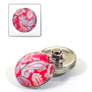 1 pz. Bottone decorativo "Funny" 20 mm - Rosso