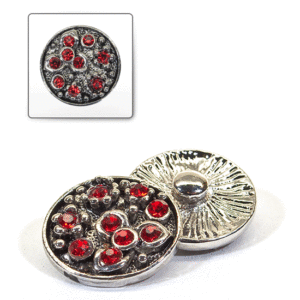 1 pz. Bottone decorativo "Funny" 20 mm - Rosso