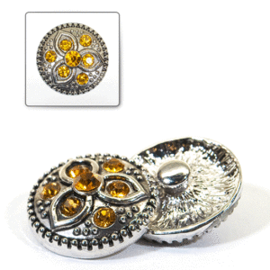 1 pz. Bottone decorativo "Funny" 20 mm - Giallo