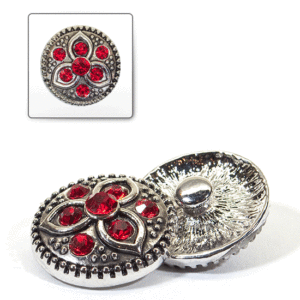 1 pz. Bottone decorativo "Funny" 20 mm - Rosso