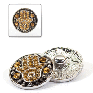 1 pz. Bottone decorativo "Funny" 20 mm - Giallo