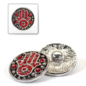 1 pz. Bottone decorativo "Funny" 20 mm - Rosso