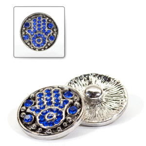 1 pz. Bottone decorativo "Funny" 20 mm - Blu