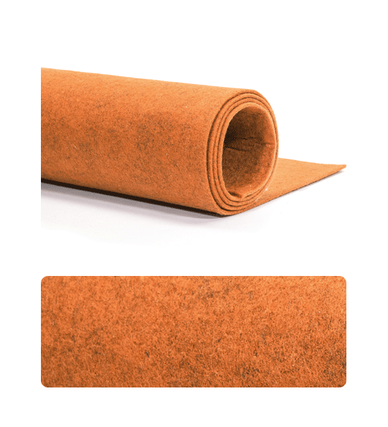Feltro (Foglio 50x100 cm) 3 mm - Carota melange