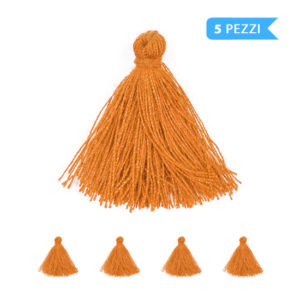(5 pezzi) Nappine 3 cm, 100% cotone - Arancione