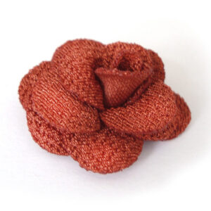 fiorellino 14 petali tessuto lucido mm.30 - col. Ruggine