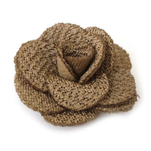 fiorellino 14 petali tessuto lucido mm.30 - col. Marrone