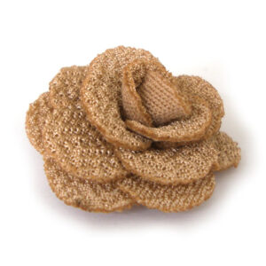 fiorellino 14 petali tessuto lucido mm.30 - col. Nocciola