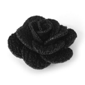 fiorellino 14 petali tessuto lucido mm.30 - col. Nero