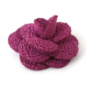 fiorellino 14 petali tessuto lucido mm.30 - col. Fuxia