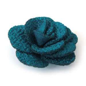 fiorellino 14 petali tessuto lucido mm.30 - col. Blu smeraldo