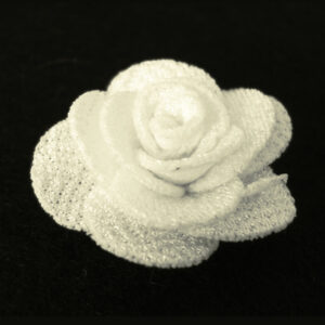 fiorellino 14 petali tessuto lucido mm.30 - col. Bianco