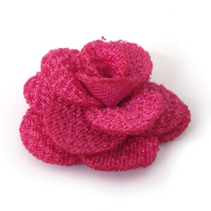 fiorellino 14 petali tessuto lucido mm.30 - col. Fuxia