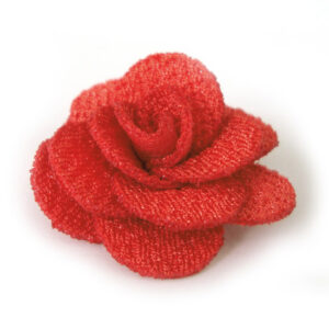 fiorellino 14 petali tessuto lucido mm.30 - col. Rosso
