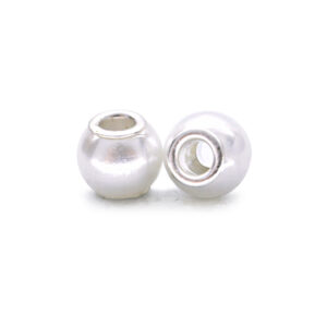 Perla ciambella pastello (2 pezzi) 10x12 mm - Bianco